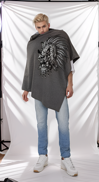 PONCHO GRIS PENACHO XOLOTL